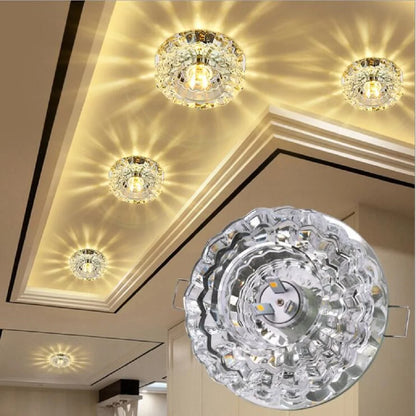 Lampe LED de Plafond en Cristal – 3W, 5W ou 10W – Éclairage Moderne