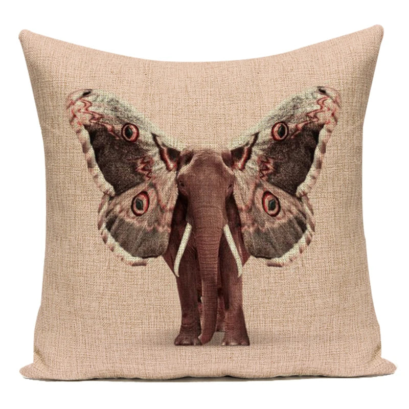 Housse de Coussin Décorative Animaux 🐱🦩 | Motifs Cartoon – Canapé, Chambre &amp; Voiture