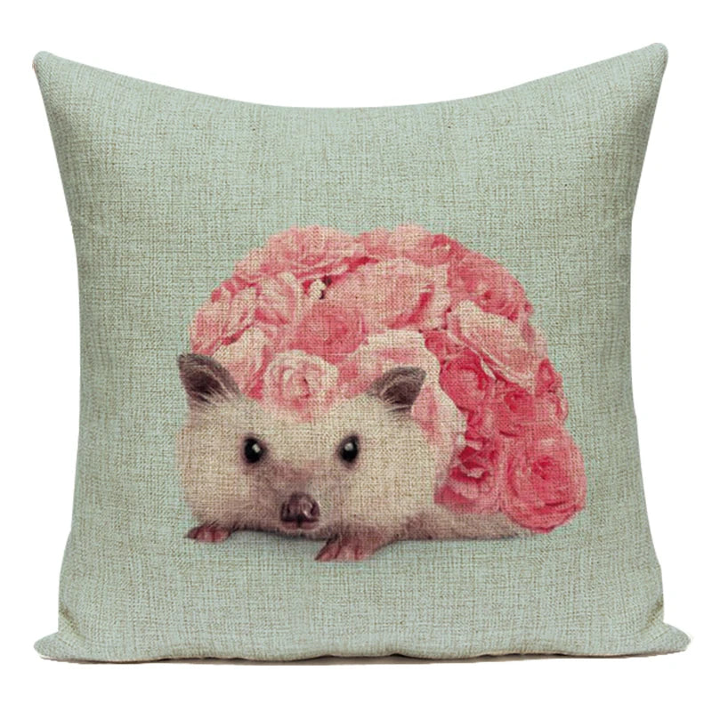 Housse de Coussin Décorative Animaux 🐱🦩 | Motifs Cartoon – Canapé, Chambre &amp; Voiture