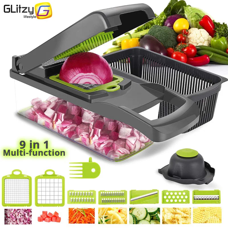 Coupe‑Légumes Multifonction 6‑en‑1 – Mandoline &amp; Râpe Manuelle – Accessoire de Cuisine