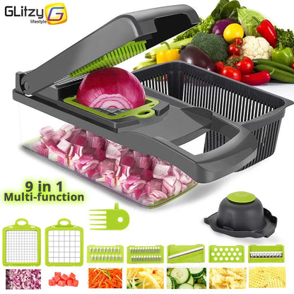 Coupe‑Légumes Multifonction 6‑en‑1 – Mandoline &amp; Râpe Manuelle – Accessoire de Cuisine