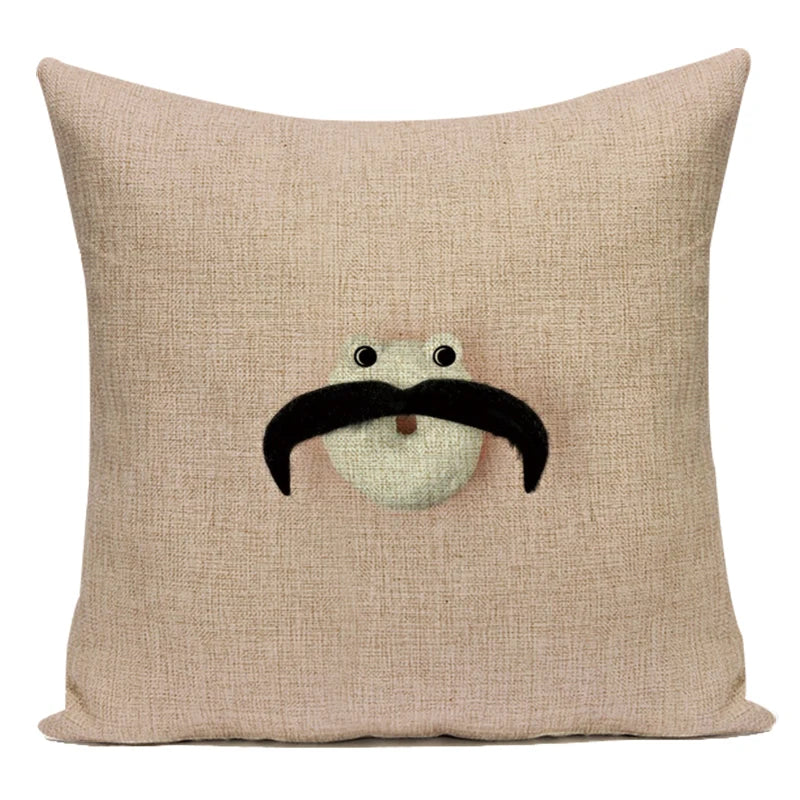 Housse de Coussin Décorative Animaux 🐱🦩 | Motifs Cartoon – Canapé, Chambre &amp; Voiture
