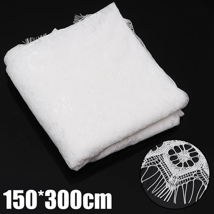 Nappe en Dentelle Blanche 🦲 | 150x300 cm – Mariage, Fêtes &amp; Décoration de Table