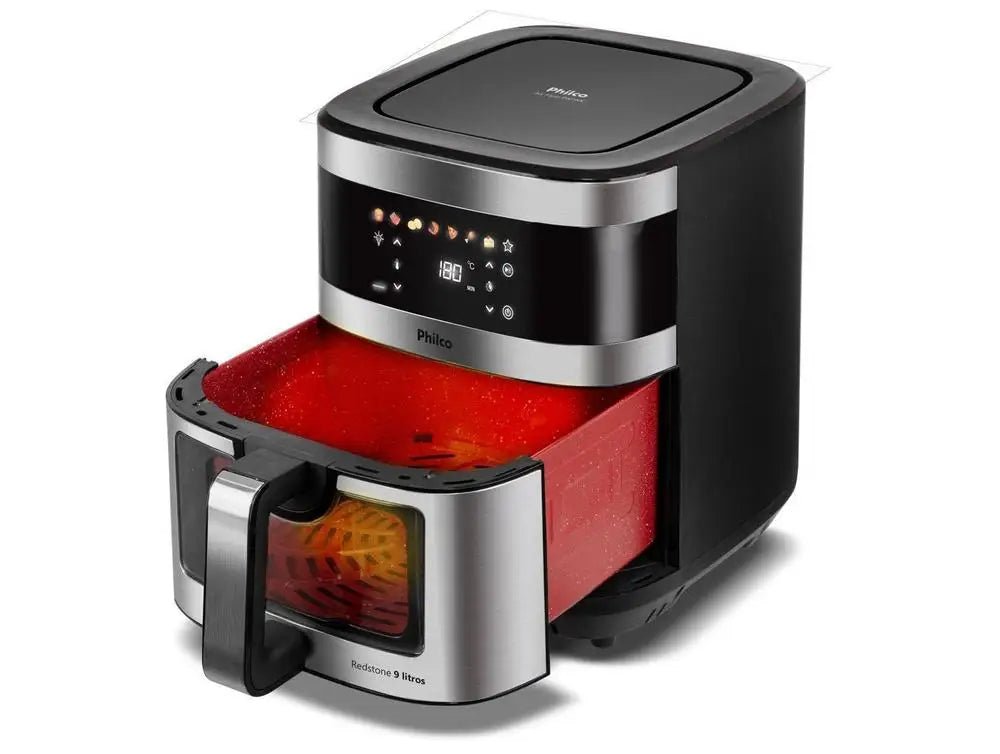 Friteuse à Air Philco 9L – Digital, Inox &amp; Noir, 220V