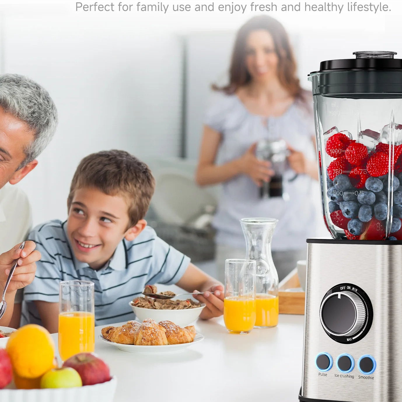 BioloMix 3-in-1 Blender – 1300W Smoothie Maker, Personal Blender &amp; Multifunction Grinder