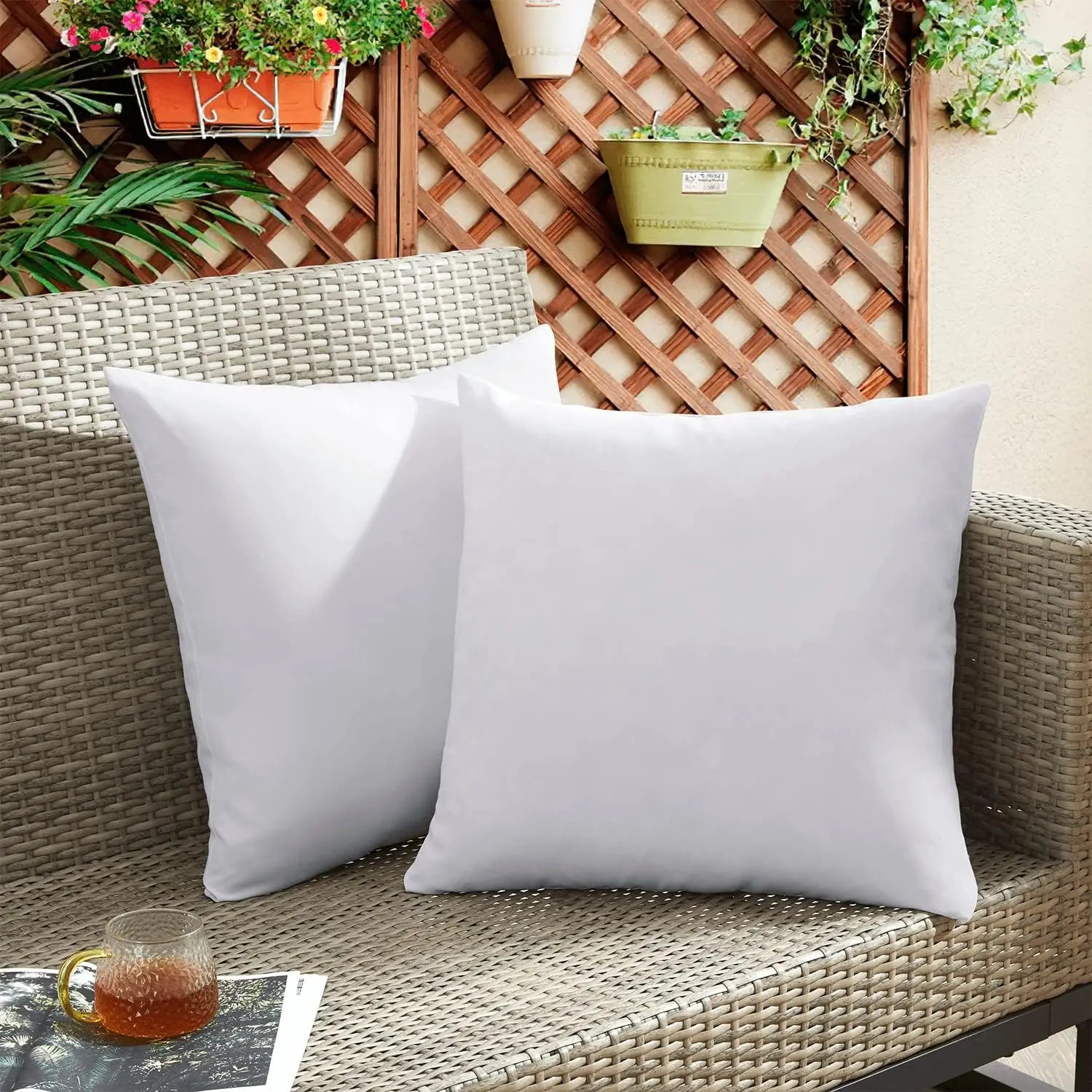 Housse de Coussin Imperméable Intérieur &amp; Extérieur – 5 Coloris | 5 Tailles