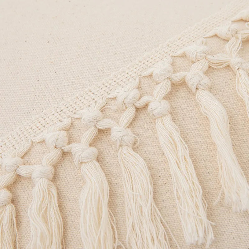 Housse de Coussin Boho Marocaine 🌿 | Touffetée &amp; Pompons – 2 Tailles – Déco Canapé