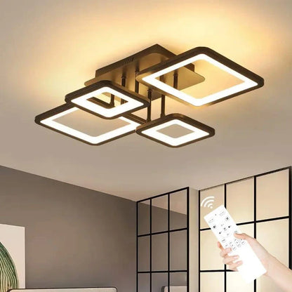 Plafonnier LED 54W avec Télécommande – Lumière Tricolore Dimmable – Salon, Chambre &amp; Cuisine