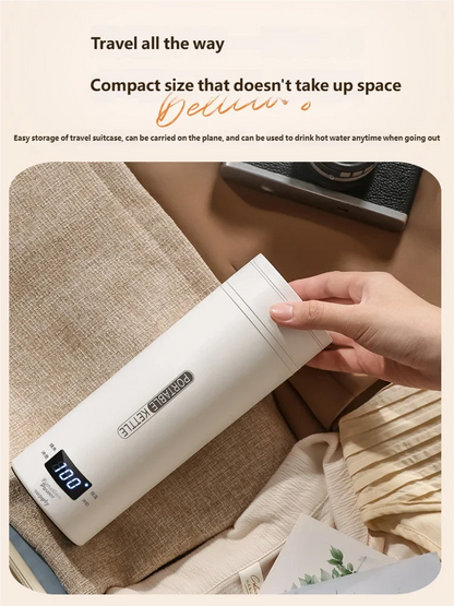 Bouilloire Électrique Portable HOMEFISH 450 ml – Chauffe‑Eau de Voyage, Anti‑Brûlure, Tasse Thermique