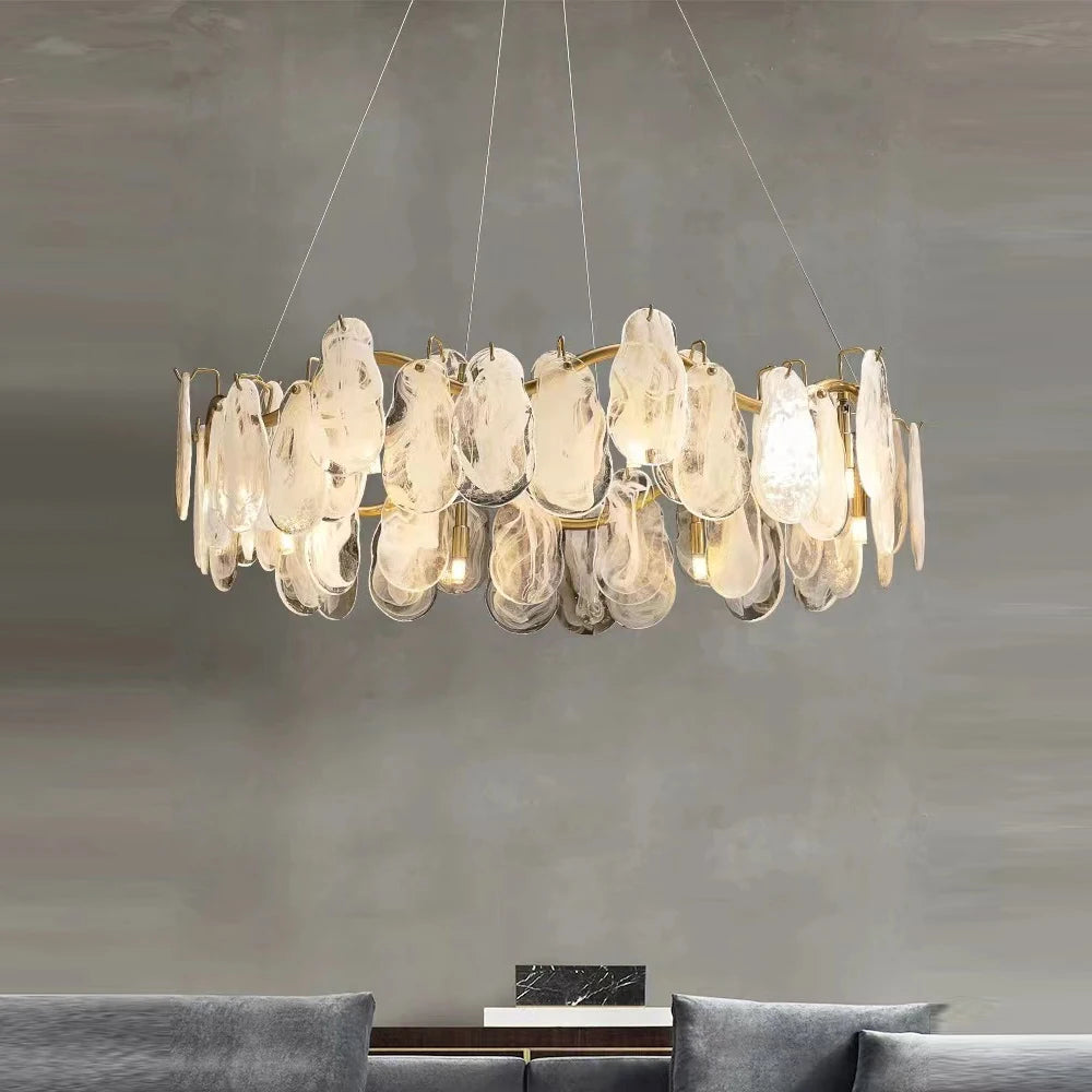 Lustre Suspendu Verre Fumé | Lampe LED Moderne