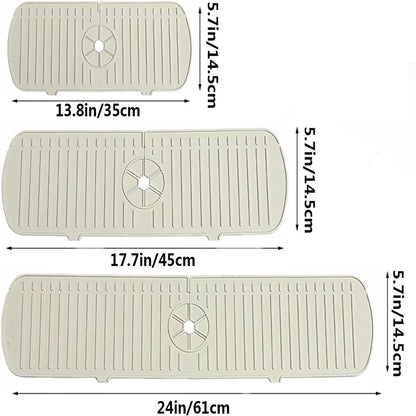 Tapis de Robinet en Silicone – Protection Plan de Travail Cuisine &amp; Salle de Bain | 35-61cm