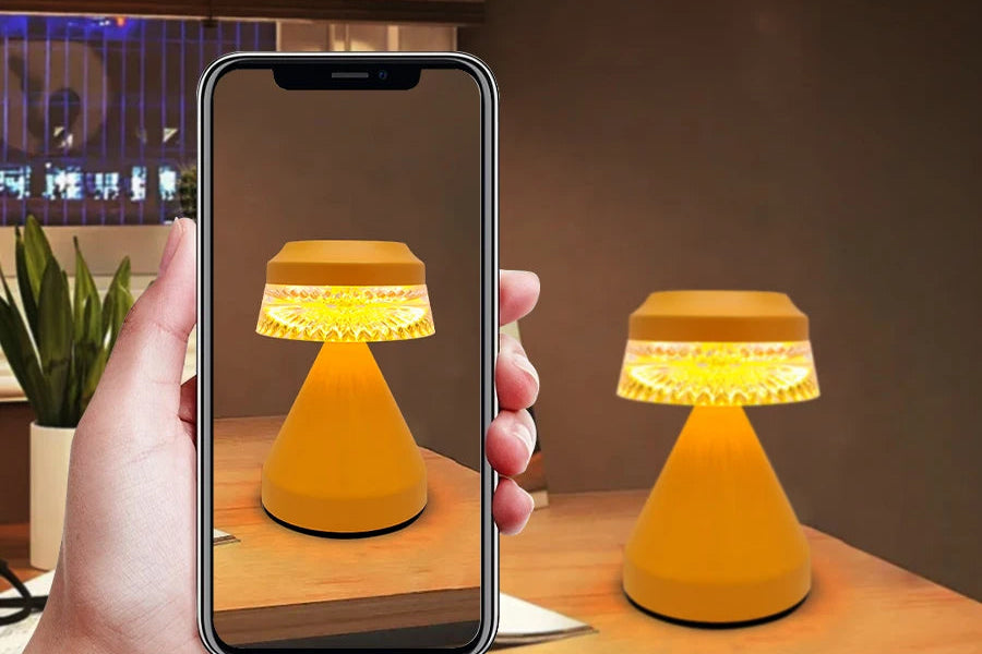 Lampe de Bureau Champignon LED – Tactile, Rechargeable &amp; Dimmable – Style Nordique