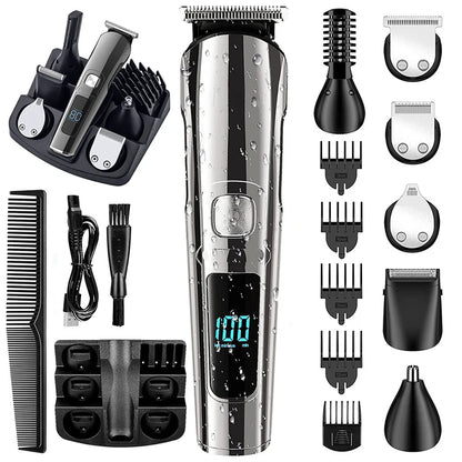 Tondeuse Multifonction 6-en-1 – Barbe, Corps, Waterproof | Rechargeable USB