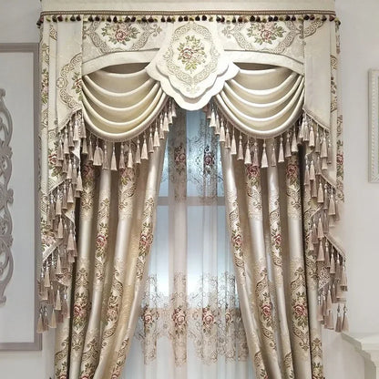 Rideau Occultant Jacquard Luxe 🪩 | Style Européen Brodé – Salon, Chambre – Sur Mesure