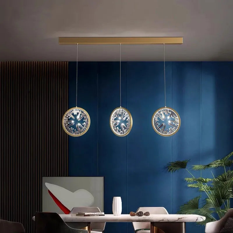 Lustre Anneau Cristal LED – Suspension Circulaire Or &amp; Cristal K9 | Modern Ring Chandelier