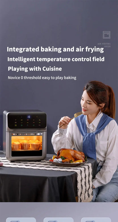 Friteuse à Air 10L – Grande Capacité, Cuisson 360°, Sans Huile, Multifonction
