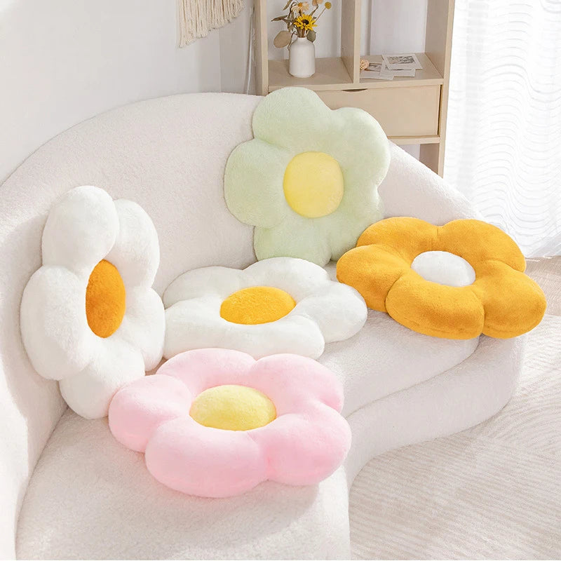 Coussin Décoratif Forme Fleur 🌸 | Plush Doux – 5 Coloris – 35x35 &amp; 50x50 cm