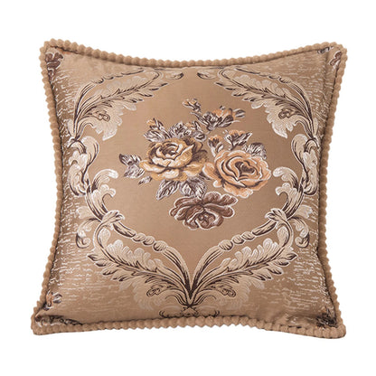 Housse de Coussin Décorative Jacquard 🌸 | Motifs Brodés – Douce &amp; Lavable