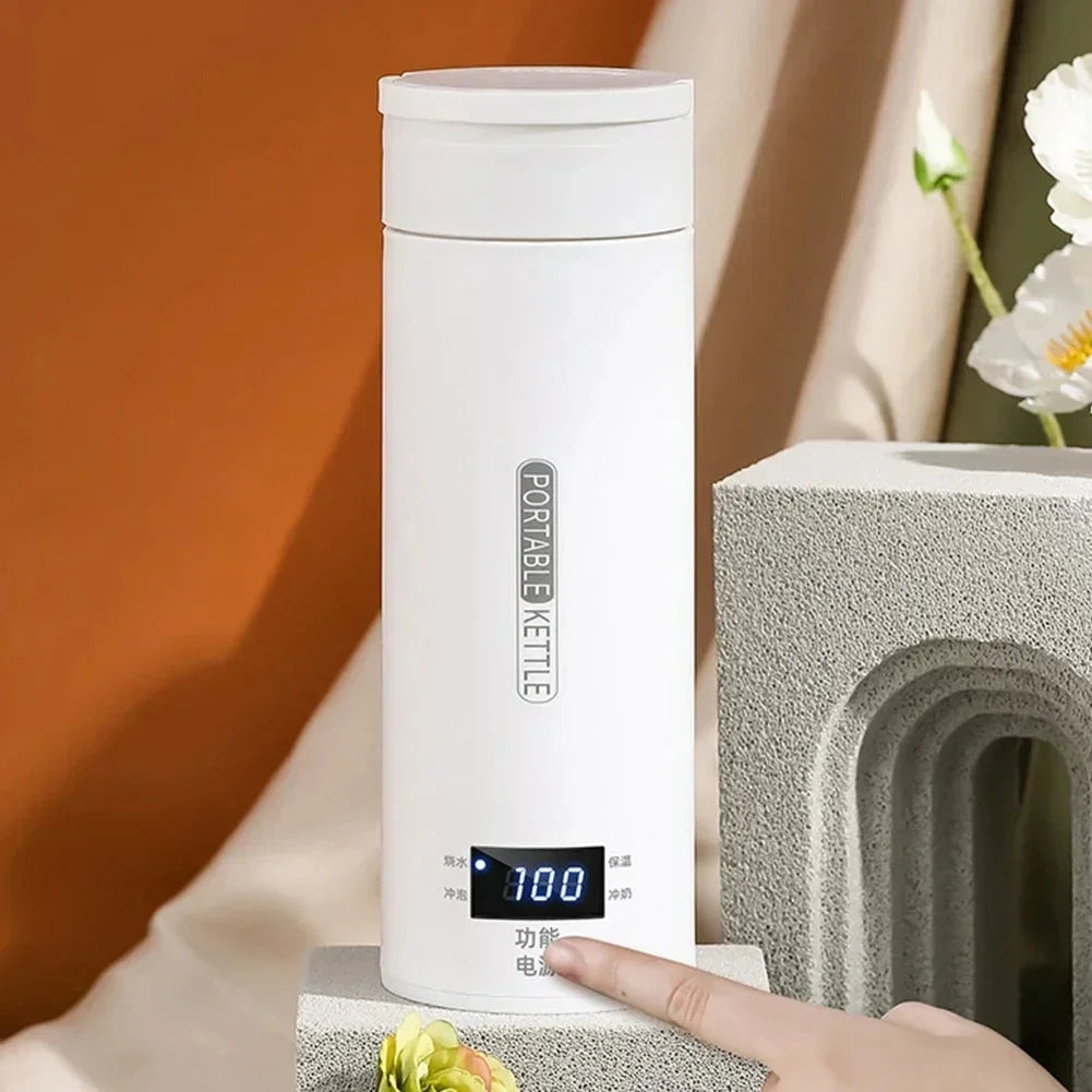 Bouilloire Électrique Portable HOMEFISH 450 ml – Chauffe‑Eau de Voyage, Anti‑Brûlure, Tasse Thermique