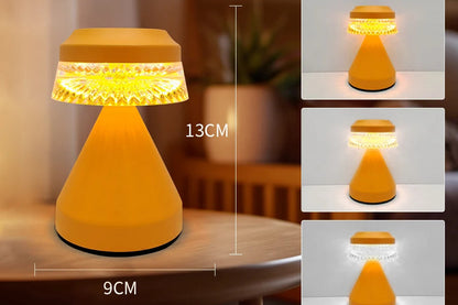 Lampe de Bureau Champignon LED – Tactile, Rechargeable &amp; Dimmable – Style Nordique