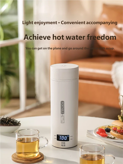 Bouilloire Électrique Portable HOMEFISH 450 ml – Chauffe‑Eau de Voyage, Anti‑Brûlure, Tasse Thermique