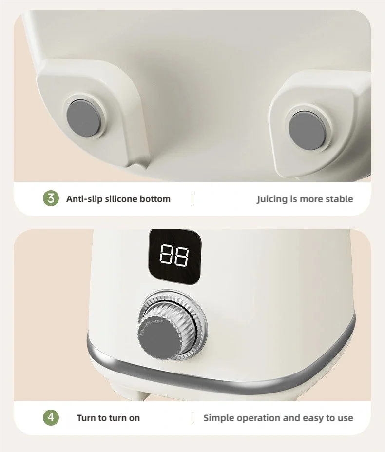 Extracteur de Jus Multifonction 10 Lames – Blender &amp; Broyeur Glace, Haut Rendement