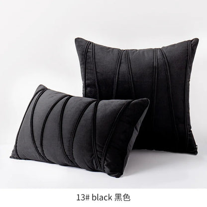 Housse de Coussin en Velours – Rayures Diagonales Chic | 3 Tailles &amp; 13 Coloris