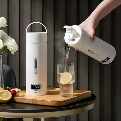 Bouilloire Électrique Portable HOMEFISH 450 ml – Chauffe‑Eau de Voyage, Anti‑Brûlure, Tasse Thermique