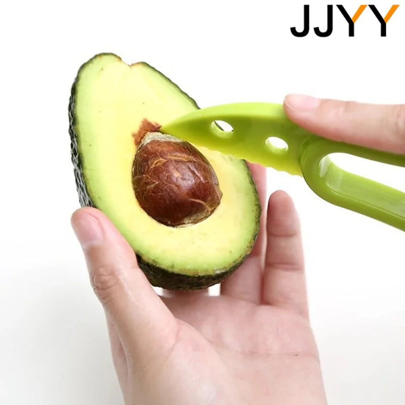 Coupe-Avocat 3-en-1 🥑 | Trancheur, Dénoyauteur &amp; Éplucheur – Plastique Alimentaire