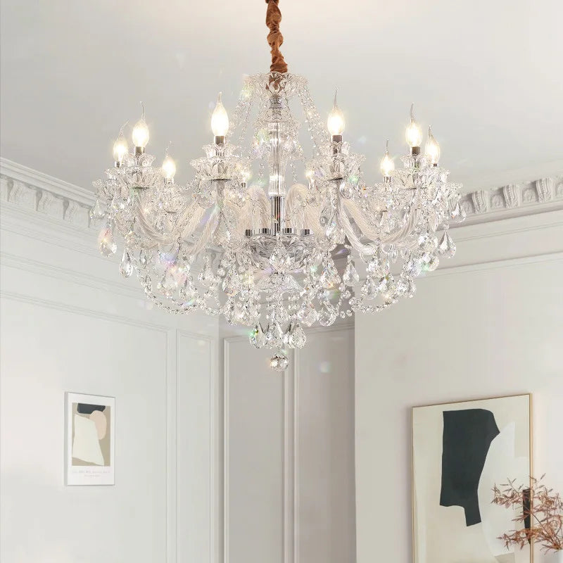 Lustre Cristal Français E14 – Suspension &amp; Applique Murale, 6 à 18 Lumières | French Crystal Chandelier