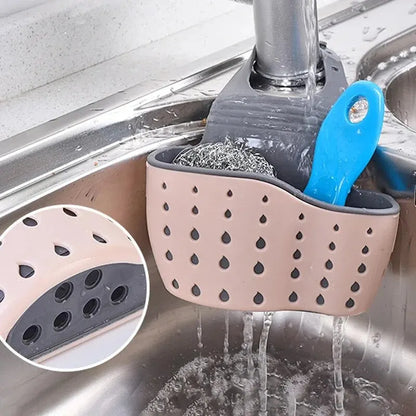 Panier Égouttoir Cuisine Ajustable – Porte-Éponge &amp; Savon | TPR Flexible