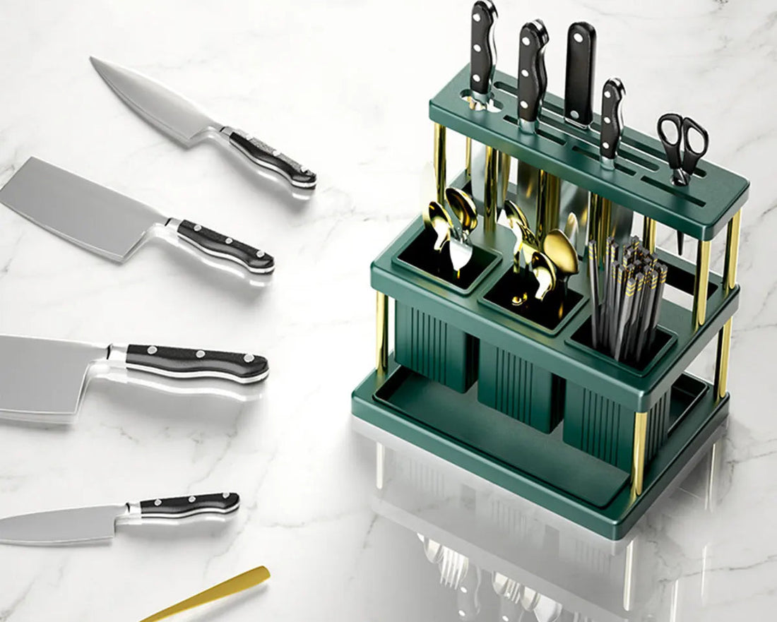 Porte-Couteaux Multifonction &amp; Organisateur d&