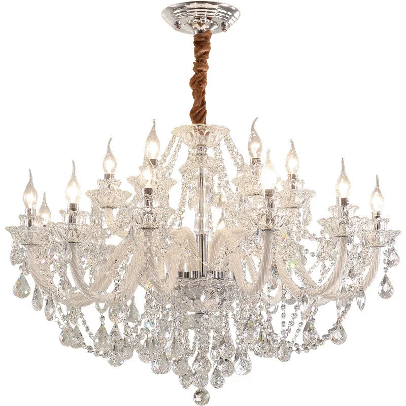 Lustre Cristal Français E14 – Suspension &amp; Applique Murale, 6 à 18 Lumières | French Crystal Chandelier
