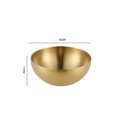 Bol en Inox Doré &amp; Argenté – Style Coréen | 15, 20 ou 25 cm