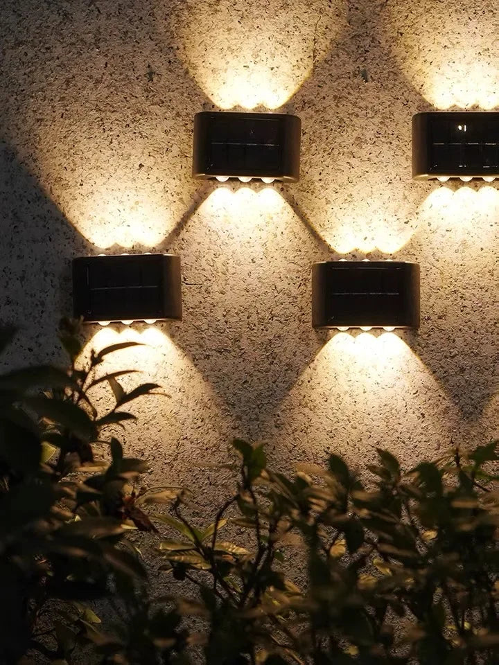 Lampe Murale Solaire LED Étanche – 4 à 16 LED – Éclairage Extérieur
