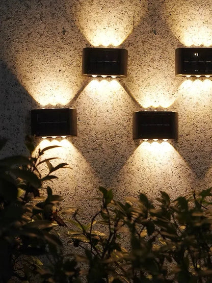 Lampe Murale Solaire LED Étanche – 4 à 16 LED – Éclairage Extérieur