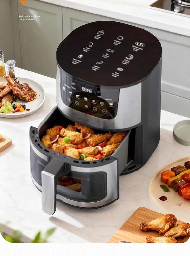 DIVEDEER 7L Visual Air Fryer – 1400W, Multifunction, Oil-Free