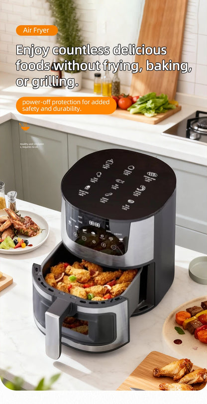 Friteuse à Air Visuelle 7L DIVEDEER – 1400W, Multifonction, Sans Huile