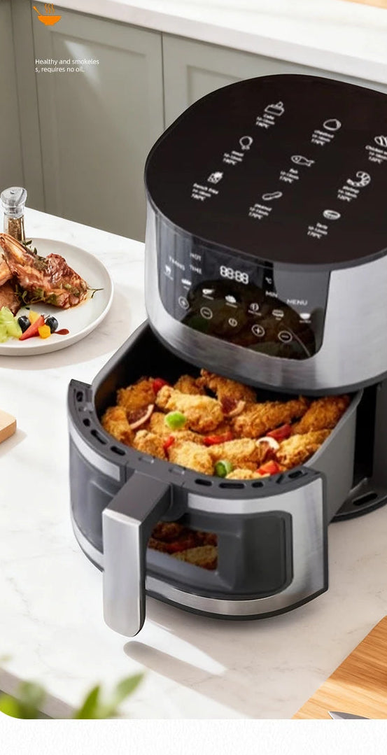 Friteuse à Air Chaud 7L – Sans Huile, Multifonction, Inox | 1400W