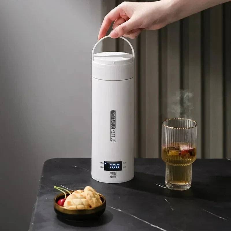 Bouilloire Électrique Portable HOMEFISH 450 ml – Chauffe‑Eau de Voyage, Anti‑Brûlure, Tasse Thermique