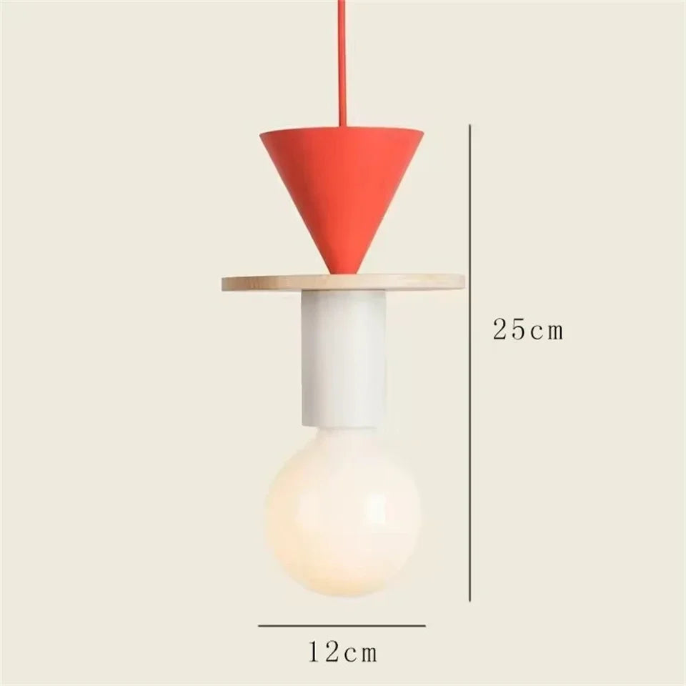 Suspension Bois Style Nordique – LED E27 Dimmable – 8 Formes – Salon, Chambre &amp; Restaurant