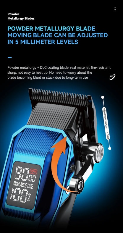 Tondeuse Professionnelle Kemei KM-2796 – Moteur Brushless, 4600mAh | 260 min