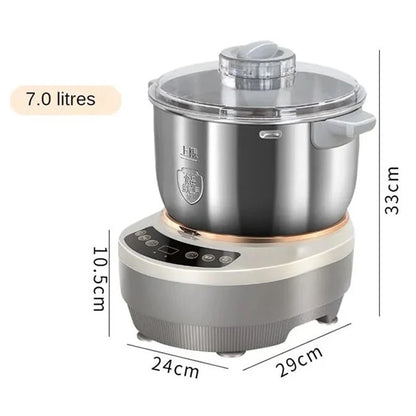 Pétrin Électrique 5L/7L – Fonction Fermentation 25-38°C, Mixeur à Pâte
