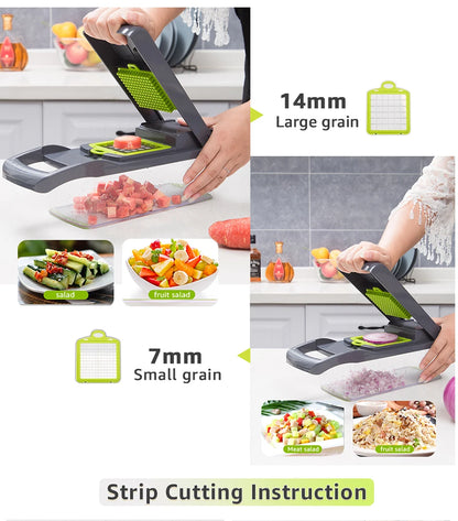 Coupe‑Légumes Multifonction 6‑en‑1 – Mandoline &amp; Râpe Manuelle – Accessoire de Cuisine