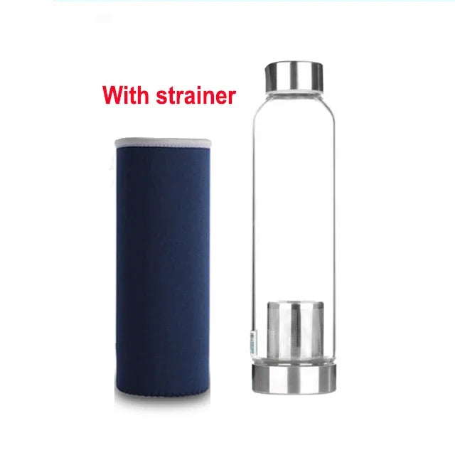 Bouteille en Verre Sport Upors – 360ml / 550ml, Portable, Anti‑Fuite, Style Transparent
