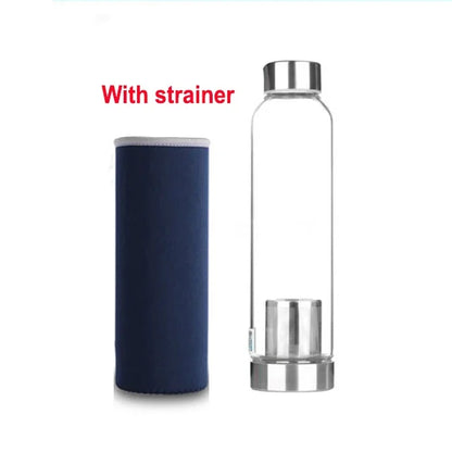Bouteille en Verre Sport Upors – 360ml / 550ml, Portable, Anti‑Fuite, Style Transparent