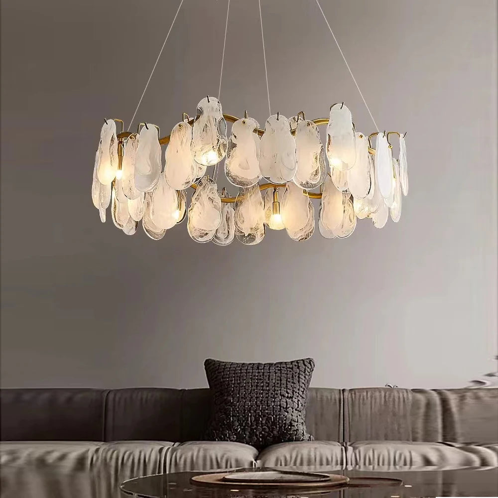 Lustre Suspendu Verre Fumé | Lampe LED Moderne