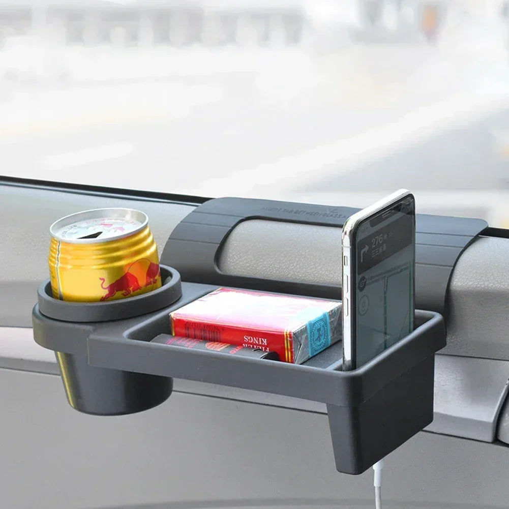 Organisateur Portière Voiture – Porte-Gobelet, Slot Téléphone &amp; Rangement | Noir