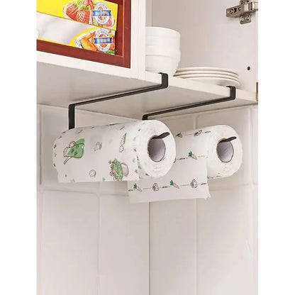Porte-Rouleau Papier Mural 🧹 | Fer – Cuisine &amp; Salle de Bain – 3 Coloris