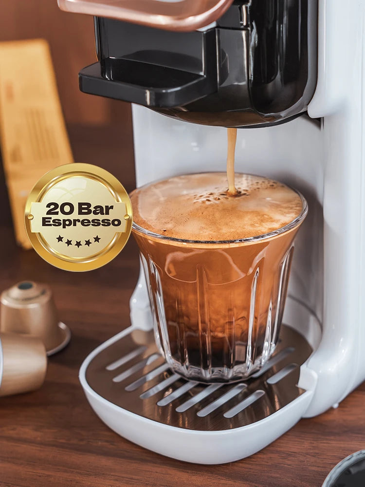 Machine à Café Multicapsules HiBREW 5 en 1 – Chaud &amp; Froid, 20 Bar, Expresso &amp; Cappuccino